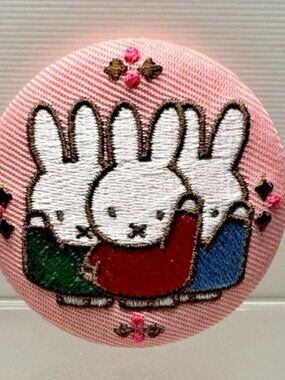 Miffy Embroidery Brooches Collection 2-New-EXCLUSIVE TO JAPAN-Miffy w/friends